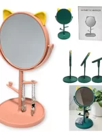 Espejo Diseño Redondo Mesa Base Maquillaje Regaleria