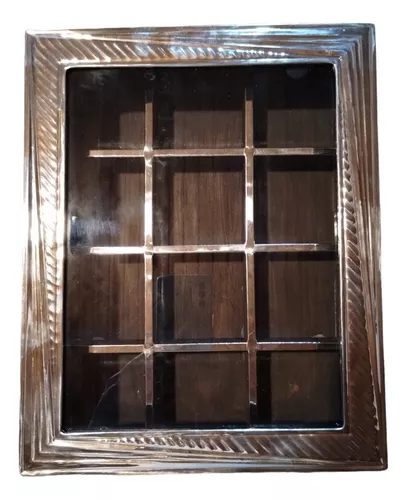Caja De Té De Alpaca Y Madera De 12 Divisiones