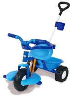 Triciclo Go! Azul Con Barra Arrastre Rondi. 3020
